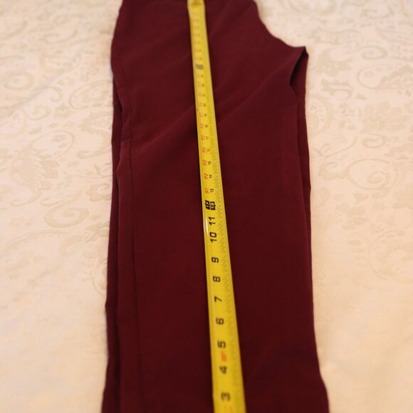 Zac & Rachel Pull On Ankle Stretch Pants Tapered Burgundy Nylon Womens Size 10 - Picture 9 of 14